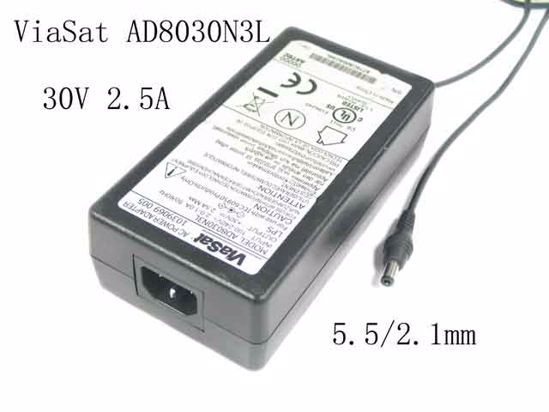 ViaSat AD8030N3L AC Adapter 20V Above 30V 2.5A, 5.5/2.5mm, C14