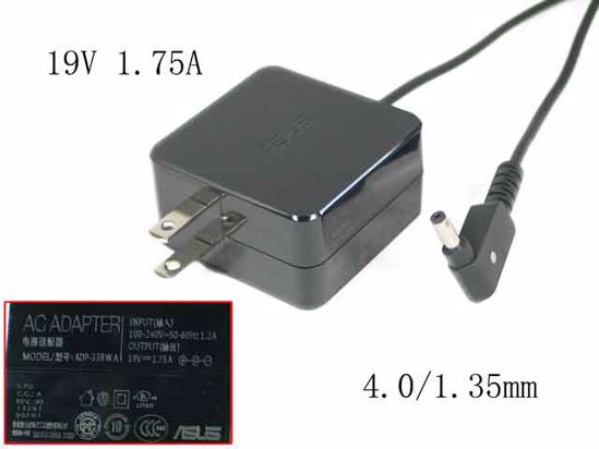 ASUS Common Item (Asus) AC Adapter- Laptop 19V 1.75A, 4.0/1.35mm, US 2P, Z8