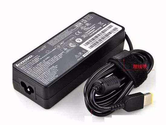 Lenovo Common Item (Lenovo) AC Adapter 20V Above 20V 4.5A, Rectangular Tip W/Pin, 3-Pr