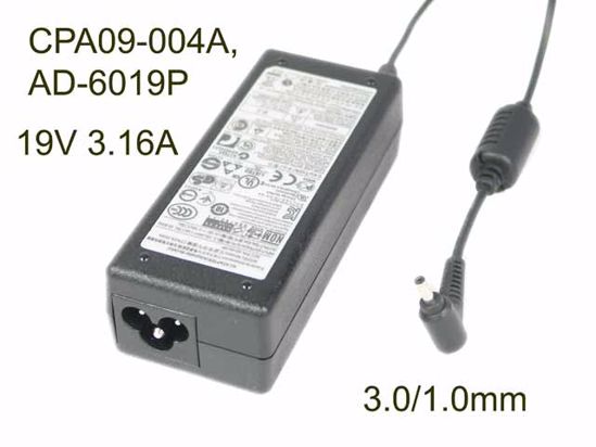 Samsung Laptop Common Item (Samsung Laptop) AC Adapter- Laptop 19V 3.16A, 3.0/1.1mm, 3-P