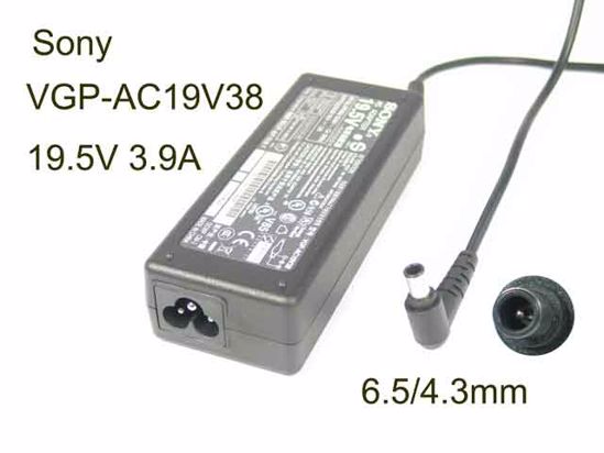 Sony Common Item (Sony) AC Adapter- Laptop 19.5V 3.9A, 6.0/4.3mm W/Pin, 3-Prong, Z89