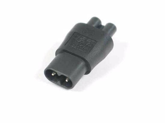 ACP Socket AC Cord connector 2-Prong Male Convert to 3-Prong Female, 250V 10A,