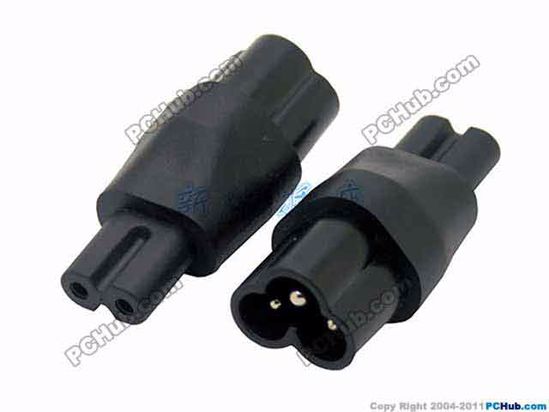 ACP Socket AC Cord connector 3-Prong Male Convert to 2-Prong Female, 250V 10A,