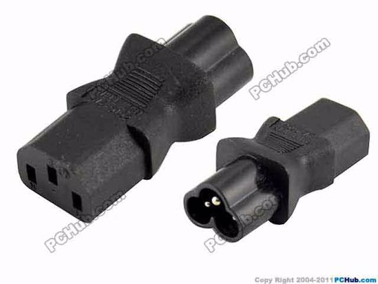 ACP Socket AC Cord connector 3-Prong Male Convert to C13 Female, 250V 10A, Stra