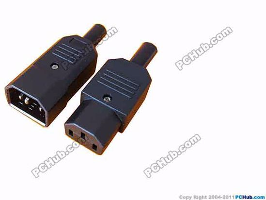 ACP Plug AC Cord Coupler Type 3c, C13 C14 Female Male, 250V 10A