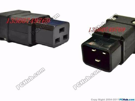 ACP Plug AC Cord Coupler Type 7c, C19 C20 Female Male, 250V 15A