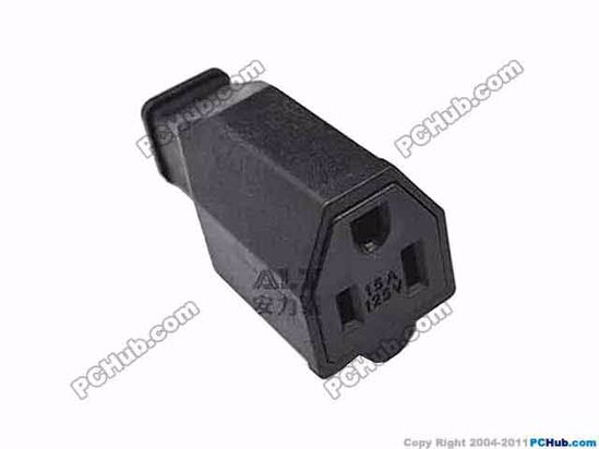 ACP Socket AC Cord Coupler Type 13b, US 3-Pin Female, 250V 10A