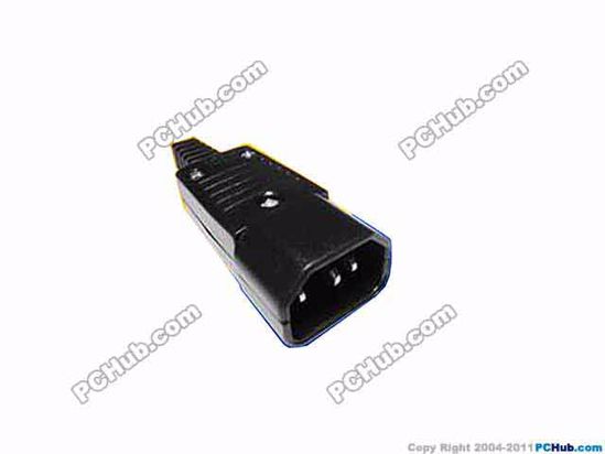 ACP Socket AC Cord Coupler Type 6a, C14 Male, 250V 10A