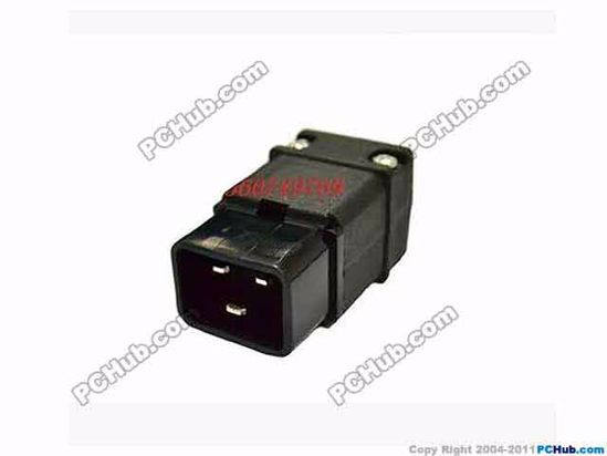 ACP Socket AC Cord Coupler Type 7a, C20 Male, 250V 15A