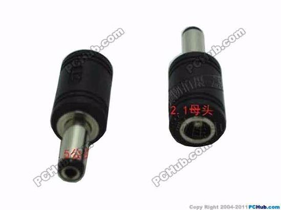 ACP Plug DC Tip Converter 5.5x2.1mm To 5.5x2.5mm Plug (Shorter), Straight, F