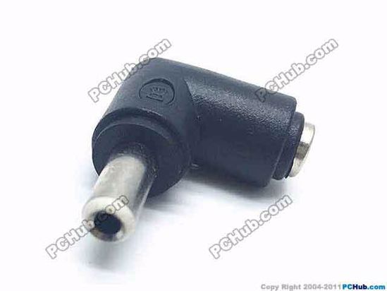 ACP Plug DC Tip Converter 5.5x2.1mm To 5.5x2.5mm Plug, L-Shape, Female To Ma