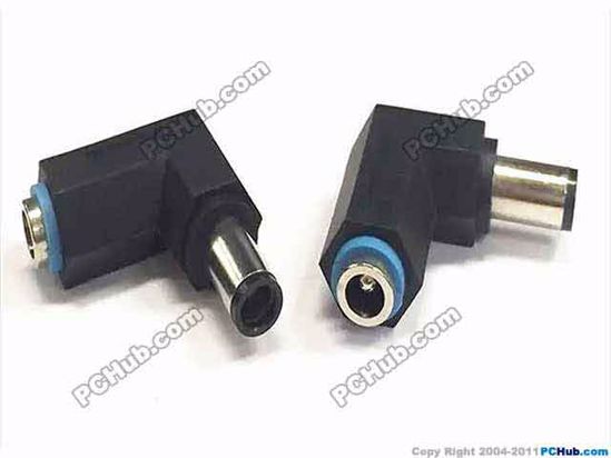 ACP Plug DC Tip Converter 5.5x2.5mm To 7.4x5.0mm Plug With Pin, L-Shape, Fem