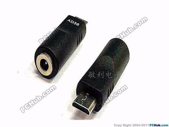 ACP USB Related DC Tip Converter 3.5x1.35mm To Micro USB, Straight, Female To Male