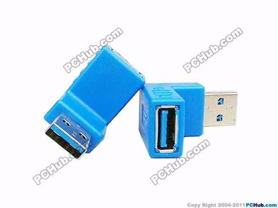 ACP USB Related DC Tip Converter USB3.0 To USB3.0 Plug, L-Shape, Female To Male