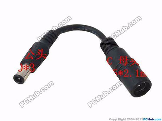 ACP For Laptop DC Tip Converter-Wire 5.5x2.1mm To Samsung 5.0x3.0mm With Pin Plug, 120m