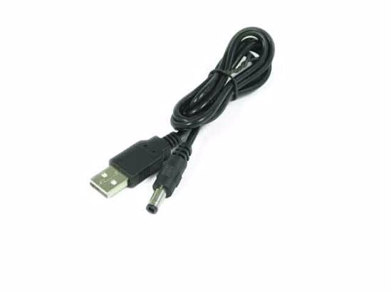 ACP USB Related DC Tip Converter-Wire USB To 5.5x2.5mm Plug (Clip), 1000mm, 36 Watts