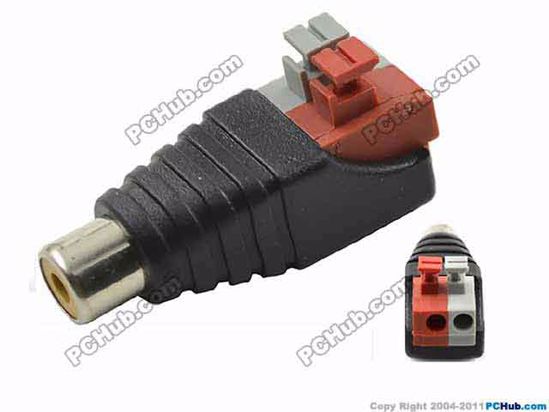 ACP Wire DC Tip Replacement 2-Wire Press Connector To RCA Female, No wire weld