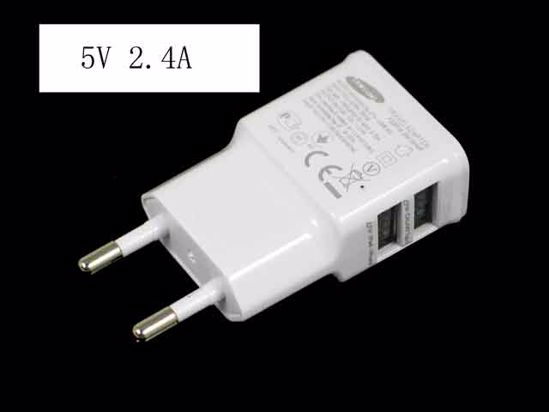 Samsung Laptop ETA-U90EWE AC Adapter 5V- USB 5V 2.4A, USB Port x2, EU 2-Pin Plug, ETA-U9