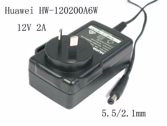 Huawei HW-120200A6W AC Adapter Compatible 12V 2A, Barrel 5.5/2.1mm, AU 2-Pin Plug, HW-12