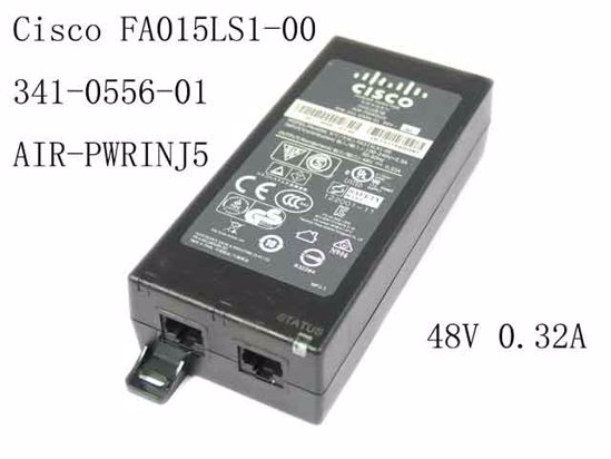 Cisco FA015LS1-00 AC Adapter- Laptop 48V 0.32A, AIR-PWRINJ5, 341-0556-01