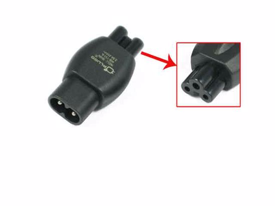 ACP Socket AC Cord connector 2-Prong Male Convert to 3-Prong Female