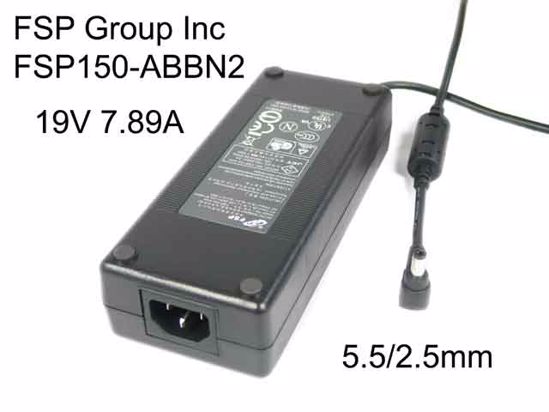 FSP Group Inc FSP150-ABBN2 AC Adapter- Laptop 19V 7.89A, 5.5/2.5mm, IEC C14