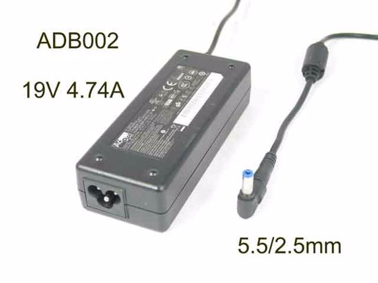 Acbel Polytech ADB002 AC Adapter- Laptop 19V 4.74A, 5.5/2.5mm, 3P