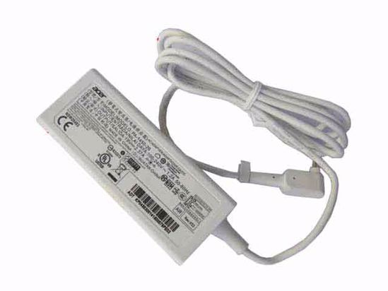 Acer AC Adapter (Acer) AC Adapter- Laptop 19V 2.37A, 3.0/1.1mm, 3P, White, New