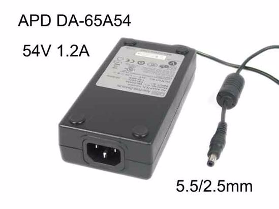 APD / Asian Power Devices DA-65A54 AC Adapter 20V Above 54V 1.2A, 5.5/2.5mm, C14