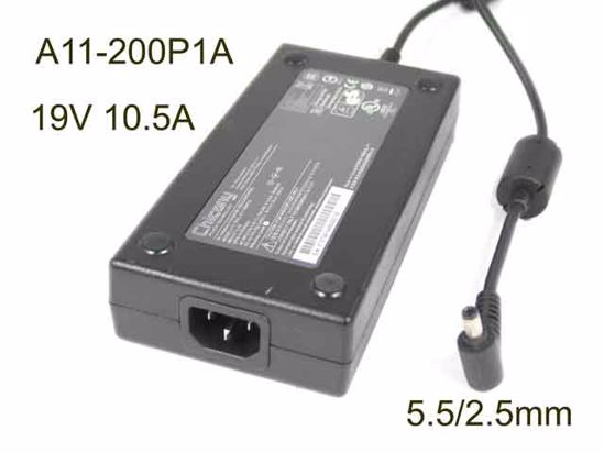 Chicony A11-200P1A AC Adapter- Laptop 19V 10.5A, 5.5/2.5mm, C14, New