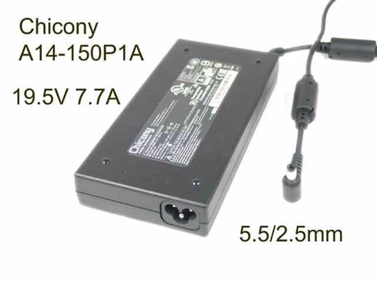 Chicony A14-150P1A AC Adapter- Laptop 19.5V 7.7A, 5.5/2.5mm, 3P, New