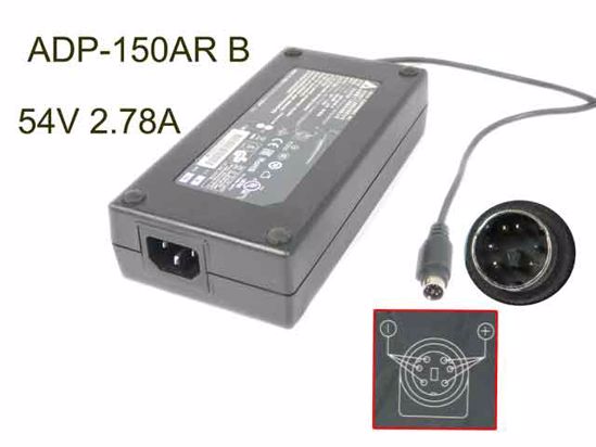 Delta Electronics ADP-150AR AC Adapter 20V Above 54V 2.78A, 6P P123=V- P345=V