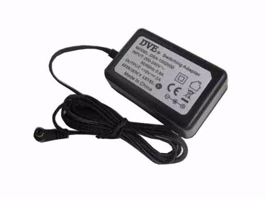 DVE DSA-1502000 AC Adapter 13V-19V 15V 2A, 5.5/2.1mm, US 2P Plug, New