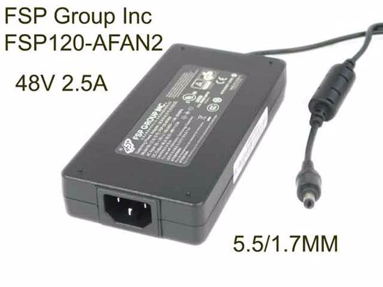 FSP Group Inc FSP120-AFAN2 AC Adapter 20V Above 48V 2.5A, 5.5/1.7MM, IEC C14