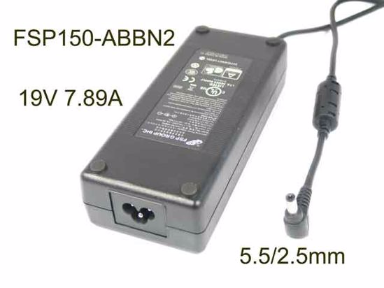 FSP Group Inc FSP150-ABBN2 AC Adapter- Laptop 19V 7.89A, 5.5/2.5mm, 3P, New