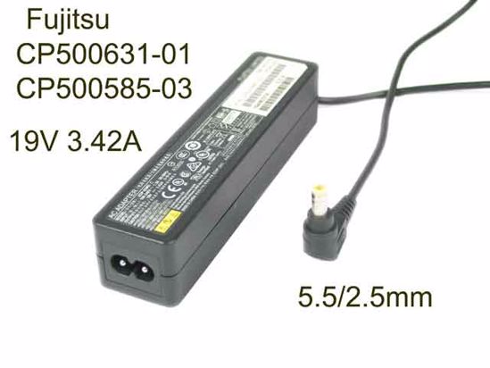 Fujitsu AC Adapter (Fujitsu) AC Adapter- Laptop 19V 3.42A, Barrel 5.5/2.5mm, 2-Prong