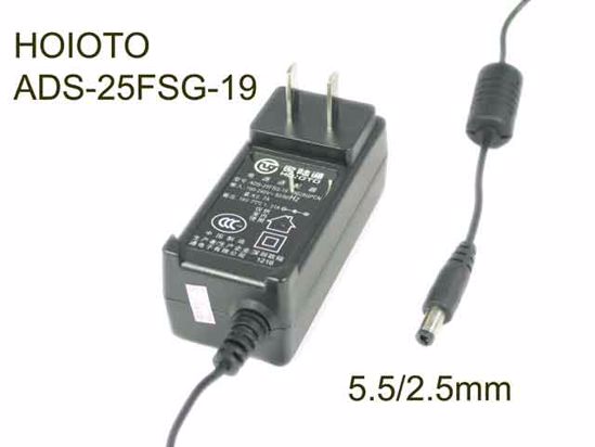 HOIOTO ADS-25FSG-19 AC Adapter- Laptop 19V 1.31A, 5.5/2.5mm, US 2P Plug, New