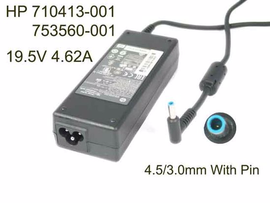 HP AC Adapter (HP) AC Adapter- Laptop 19.5V 4.62A, 4.5/3.0mm WP, 3P