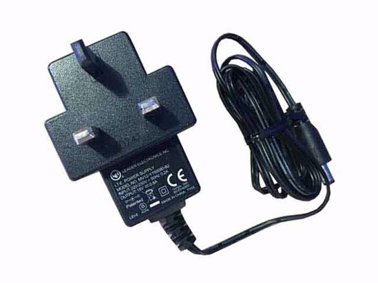 LEI / Leader MV12-Y150080-B2 AC Adapter 13V-19V 15V 0.8A, 5.5/2.1mm, UK 3P Plug, New