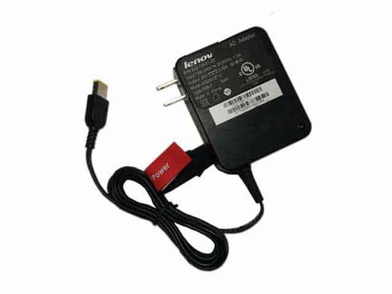 Lenovo AC Adapter (Lenovo) AC Adapter- Laptop AD2003F12, 20V 3.25A, Rectangular Tip WP,