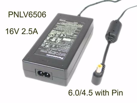 Panasonic PNLV6506 AC Adapter 13V-19V 16V 2.5A, Barrel WP, 2P, New