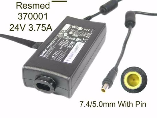 ResMed 370001 AC Adapter 20V Above 24V 3.75A, 7.4/5.0mm WP, 2P