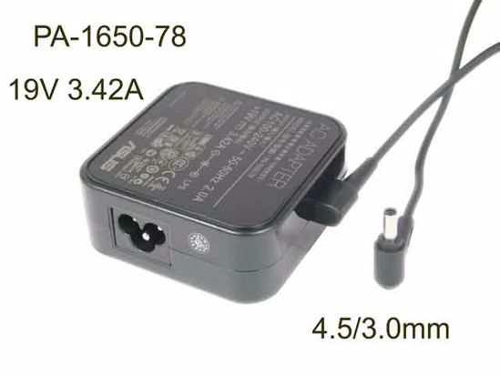 ASUS Common Item (Asus) AC Adapter- Laptop PA-1650-78, 19V 3.42A, Barrel 4.5/3.0mm, 3-Pr