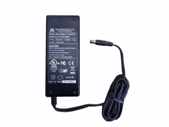 GME G721DA-240300 AC Adapter- Laptop 24V 3.0A, Barrel 5.5/2.1mm, 2-Prong