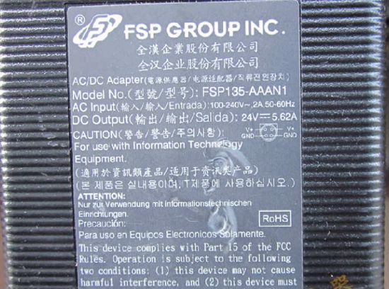 FSP Group Inc FSP135-AAAN1 AC Adapter 20V Above FSP135-AAAN1