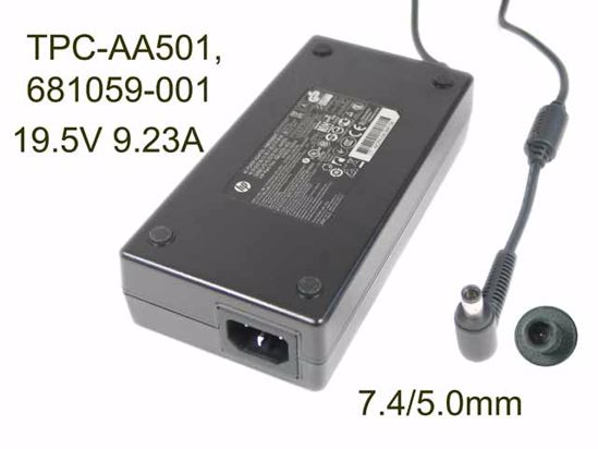 HP AC Adapter (HP) AC Adapter- Laptop 19.5V 9.23A, 7.4/5.0mm WP, C14, New