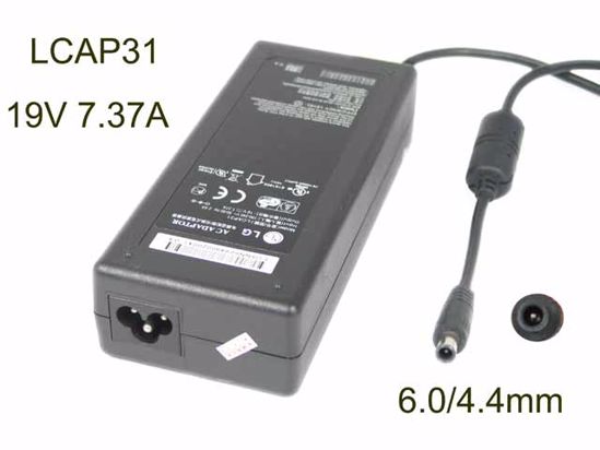 LG AC Adapter (LG) AC Adapter- Laptop LCAP31, 19V 7.37A, Barrel 6.0/4.4mmWP, 3P, New