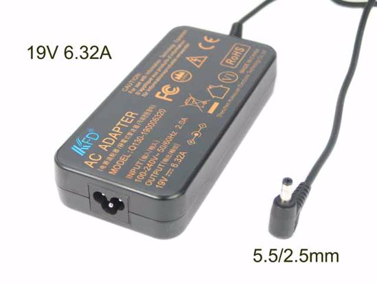 ASUS Common Item (Asus) AC Adapter- Laptop 19V 6.32A, 5.5/2.5mm, 3-Prong