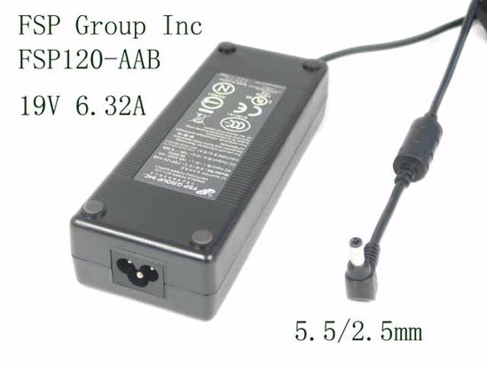 FSP Group Inc FSP120-AAB AC Adapter- Laptop 19V 6.32A, 5.5/2.5mm, 3P