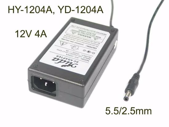 ACP OEM Power AC Adapter Compatible YD-1204A, HY-1204A, 12V 4A 5.5/2.5mm, C14, New